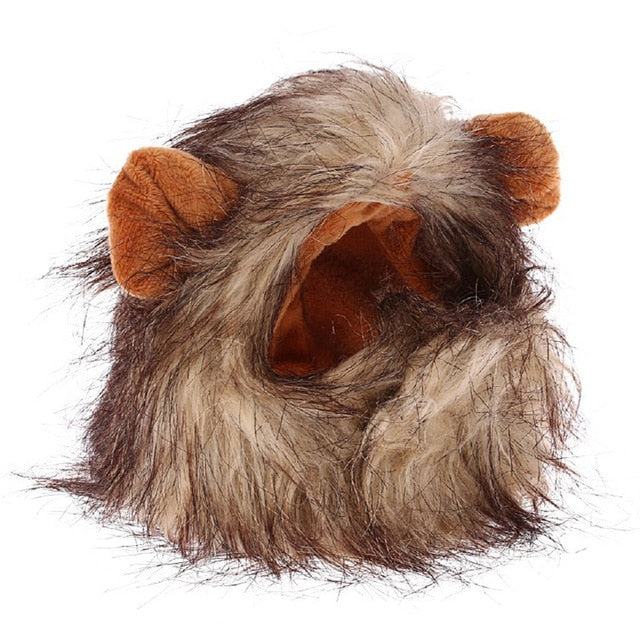 Funny Cute Pet Cat Costume Lion Mane