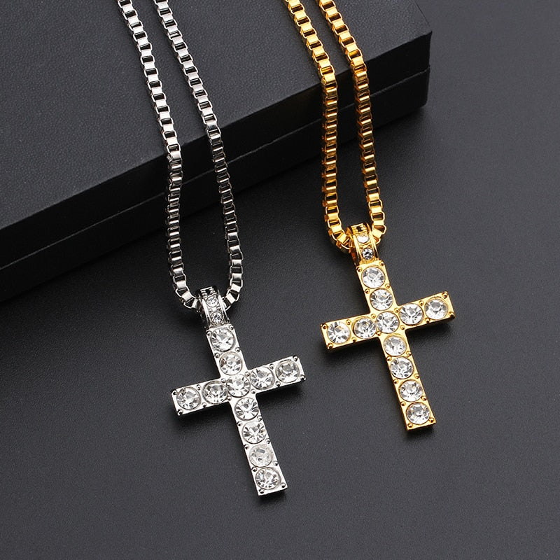 Gold Color Cross Pendant Necklace