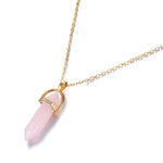 Hexagonal Column Quartz Necklaces Pendants Natural