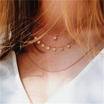 Gold Choker Necklace - crystal stars Pendant Chain Necklace & Pendants