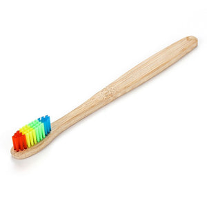 Wooden Handle With Soft Hair Rainbow Toothbrush