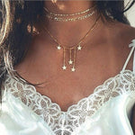 19" Boho Necklaces BOHO Vintage Gold Silver