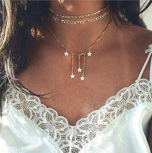 19" Boho Necklaces BOHO Vintage Gold Silver